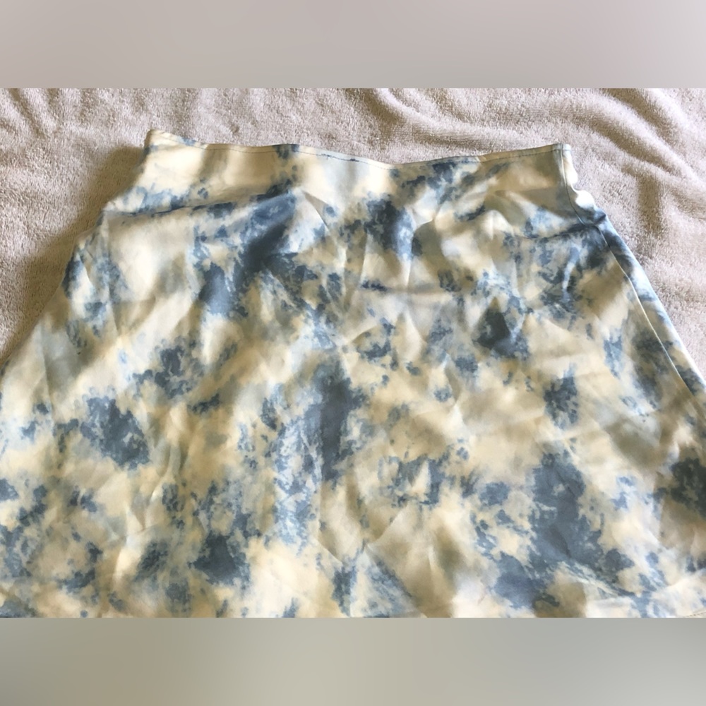 Baby blue tie dye skirt
